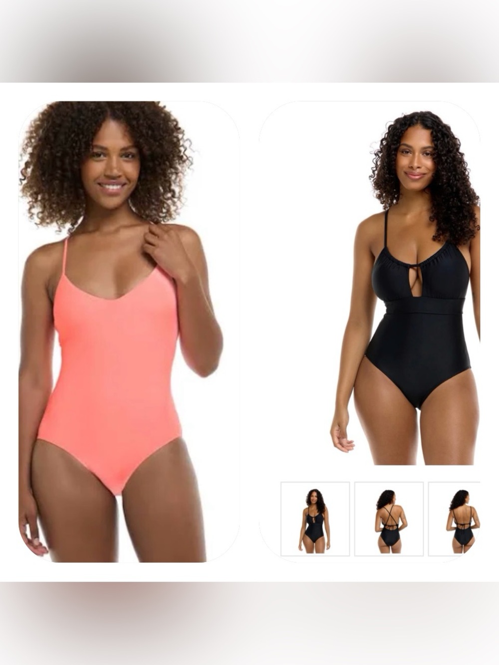 CORAL(not black) 1-Pc, Keyhole Front lace up & Back, double fabric, M, NWT